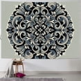 thumbnail image 1 of GOSMITH Clover Elegant Floral Flower Lucky Four-Leaf Clover Teal Grey White Wall Decoration Tapestry Painting, 1 of 6