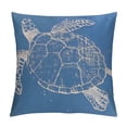 thumbnail image 1 of Leisuo  Coastal Turtle Throw Pillow Covers Decorative Sea Nautical Decor Cushion Case Square Pillowcase Ocean Decorations for Patio Couch Sofa, 1 of 5