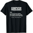 thumbnail image 1 of Leisuo Computer Programmer Problem Solver Genius Design T-Shirt black, 1 of 3