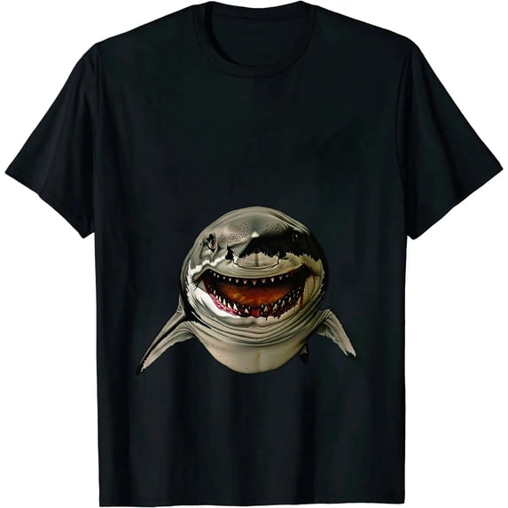 Leisuo Cool Easter Shark Bunny Ears Happy Easter T-Shirt