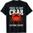 thumbnail image 1 of GOSMITH Crab Eating Shirt T-Shirt, Polyester Round Neck Short Sleeved Super Soft Fashion Mix Classic Design, Pack of 1 145489-black, 1 of 3