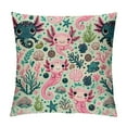 thumbnail image 1 of Leisuo Cute Pillow Cases Cushion Covers Cartoon Throw Pillow Covers Soft Decor Water Plant Throw Pillowcases Underwater World Pink Cushion Cases, 1 of 5