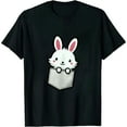 thumbnail image 1 of GOSMITH Cute Rabbit In A Pocket Funny Pocket Pet Bunny T-Shirt, 1 of 3