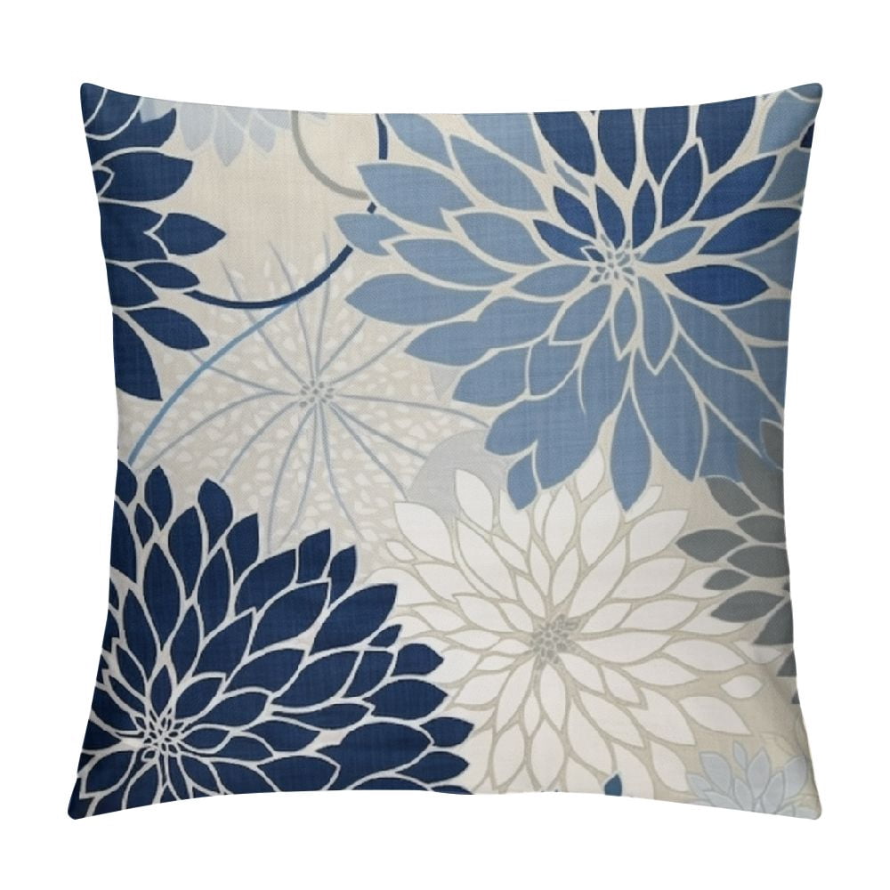 MOCOFO 18x18 Inch Cotton Pillowcase – Japanese Style Decorative Cover For Bed, Sofa, Or Car, Grey