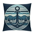 thumbnail image 1 of GOSMITH  Decorative Pillow Cover,Retro Nautical Anchor Throw Lumbar Waist Pillow Case Cushion Cover Home Office Decorative Oblong, 1 of 5