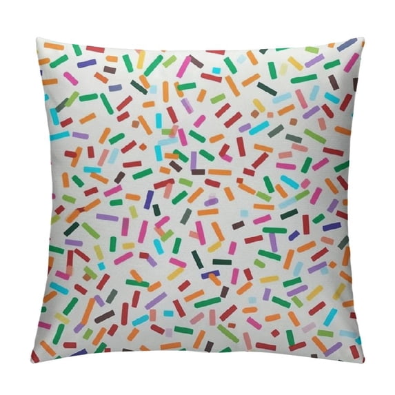 Leisuo Decorative Square Throw Pillow Cover Pink Pattern Color Shape Soft Cushion Cover for Couch Bedroom Car