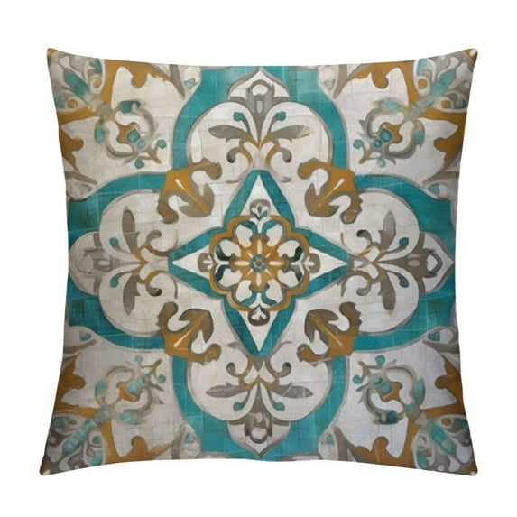 Leisuo Decorative Throw Pillow Cover Case for Bedroom Couch Sofa Home Decor Vintage with Square white