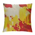 thumbnail image 1 of Leisuo Decorative Throw Pillow Cover Drop Splattered Design Paint Splatters Element Spots Splashing Isolated Yellow Abstract Soft Cushion Covers for Bed Car Couch Sofa, 1 of 5