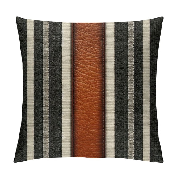 Leisuo Decorative Throw Pillow Covers Faux Stitching Canvas and Pattern Modern Farmhouse Covers