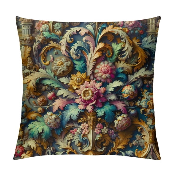 GOSMITH Decorative Throw Pillow Covers, Plants Flower Leaves Birds Rectangle Soft Cushion Case for Couch Bedroom Sofa Living Room Chair Car White
