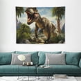 thumbnail image 1 of GOSMITH Dinosaur Tapestry Rex Tyrannosaurus Wall Tapestry Wild Ancient Animal Wall Hanging 40x30 Inch Tropical Forest Tapestries Wall Art for Boys Teen Kids Living Room Bedroom Dorm Party Decor, 1 of 7