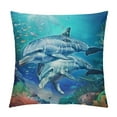 thumbnail image 1 of GOSMITH Dolphins Pillow Covers Sea Animal Ocean Starfish Coral Reef Seahorse Underwater Bubbles Throw Pillow Case Pillow Sham Cushion Cover Printed, 1 of 5