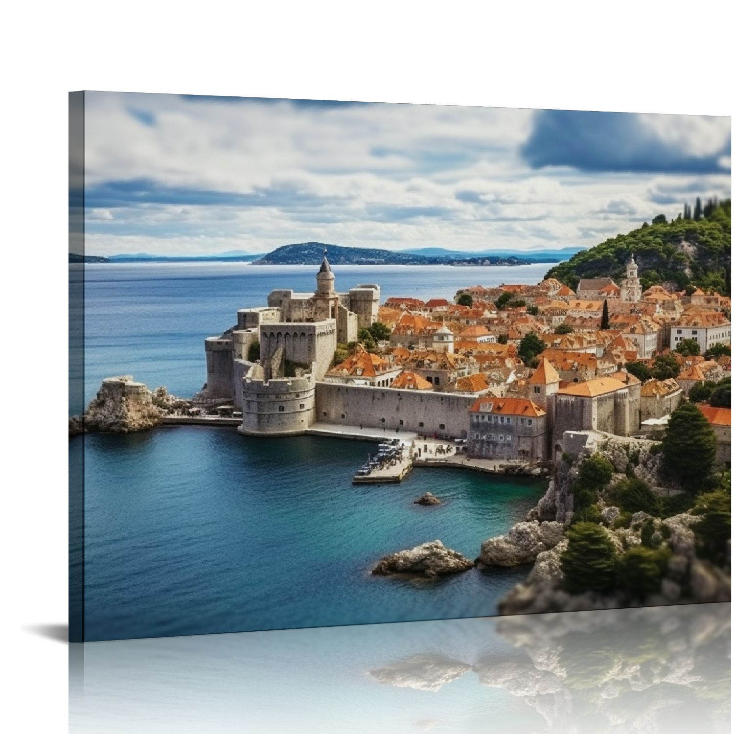 GOSMITH Dubrovnik Coast Pictures Wall Decor Croatia Poster Canvas Wall ...