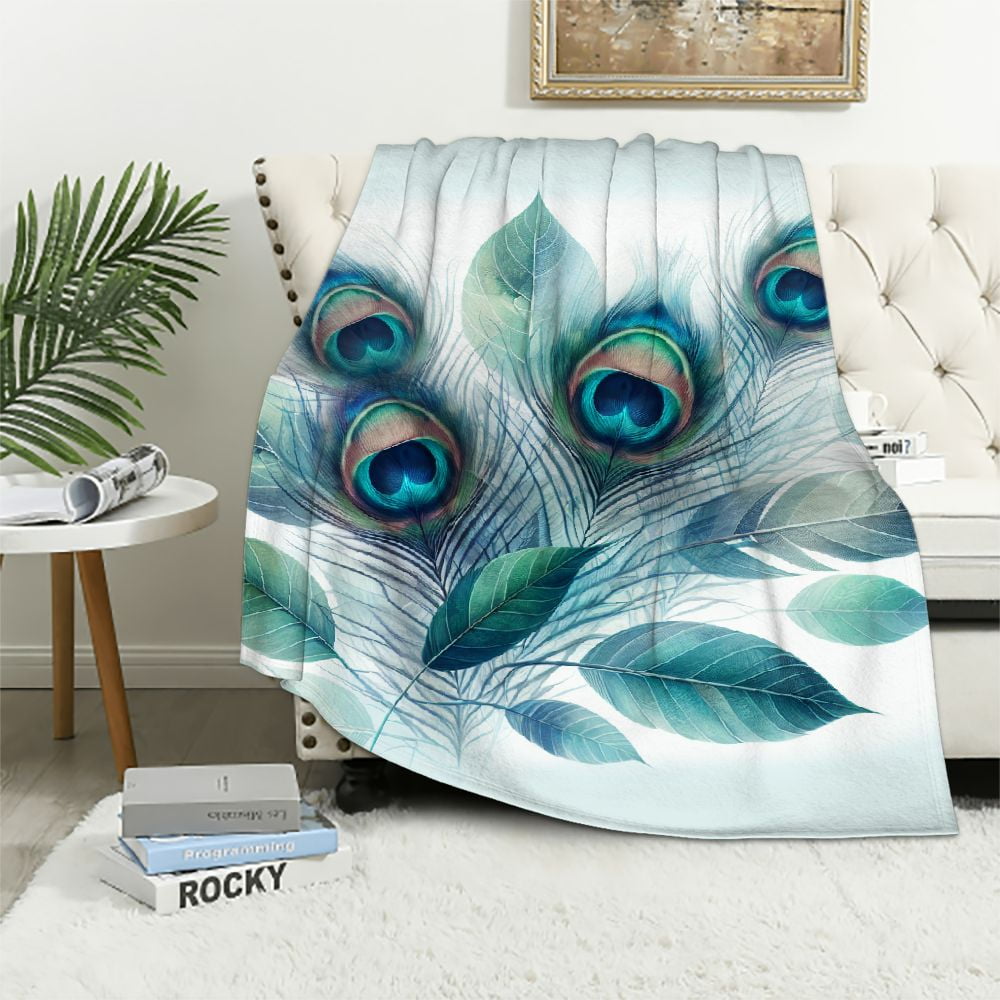 GOSMITH Durable and Longlasting Floral Realistic Peacock Feathers Blue