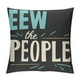 thumbnail image 1 of GOSMITH  EW People Pillow Covers 12x20 Inch Hipster Funny Sarcastic Saying Introvert Cotton Linen Throw Lumbar Pillow Cases Black and White EW People Oblong Gifts Cushion Cover for Sofa Couch, 1 of 5