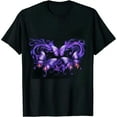 thumbnail image 1 of GOSMITH Fairycore Purple Butterfly Tattoo Flames Aesthetic T-Shirt, 1 of 3