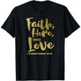 thumbnail image 1 of Leisuo & Love Christian T-Shirt & Gift | Polyester Round Neck Short Tee 197114-black, 1 of 3