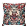 thumbnail image 1 of Leisuo Farmhouse Pillow Covers Orange Red Chinoiserie Floral Blue And White Porcelain Vase Throw Pillow Covers Decorative Home Decor Square Cushion Cases Accent Pillow for Couch Sofa Living Room, 1 of 5