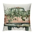 thumbnail image 1 of GOSMITH Farmhouse Spring Throw Pillow Covers Eucalyptus Leaves Bless Our Home Sweet Home Greenery Truck Outdoor Decorations Decorative Throw Pillows Cases for Home Couch Decor, 1 of 5