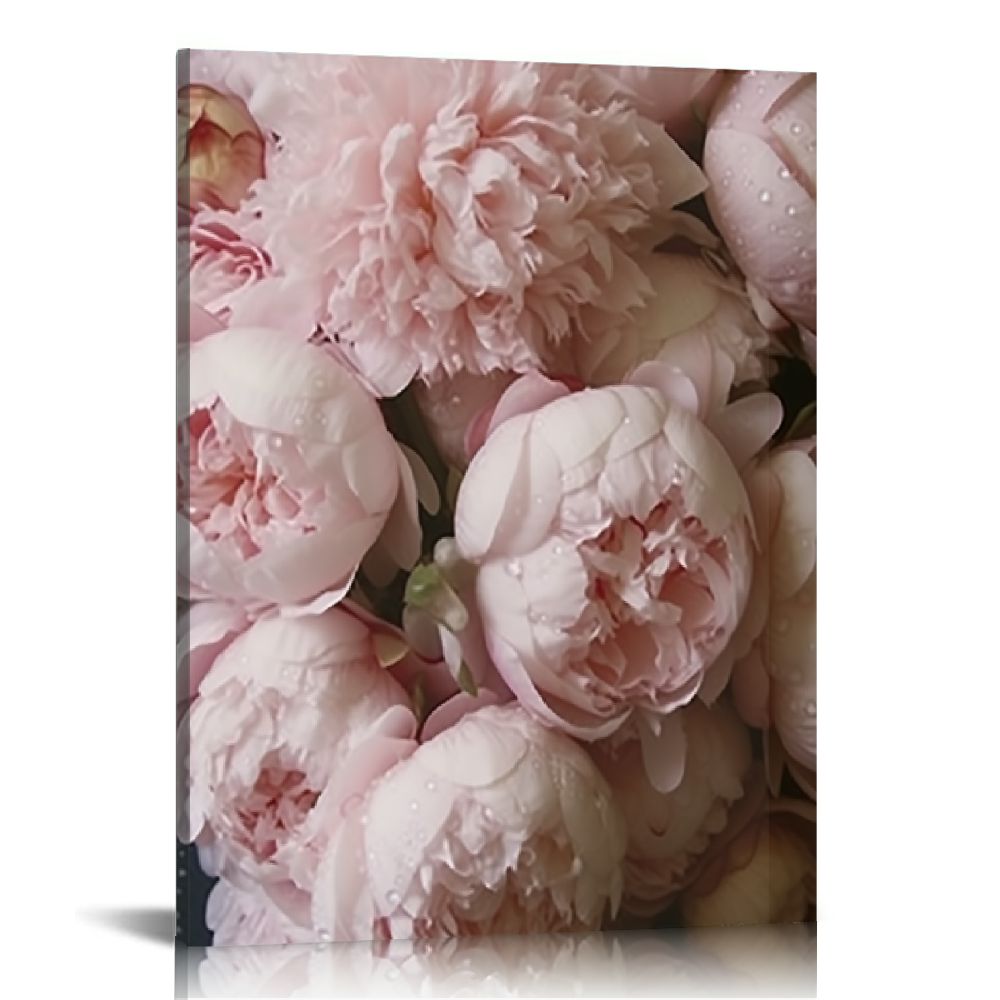 GOSMITH Fashion Wall Art Prints Black and White Fashion Art Pink Roses ...