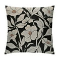 thumbnail image 1 of GOSMITH Floral Pillow Covers,Abstract Boho Black Floral Pillow Covers,Neutral Botanical Flowers Throw Pillow Covers for Home Living Room Bedroom,Floral Pillow Covers Gifts for Women Girls, 1 of 5