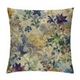 thumbnail image 1 of GOSMITH  Floral Throw Pillow Cover Vintage Art Nature Irises Flower Leaves Rectangle Pillow Cases Home Decorative Cushion Cover for Bed Sofa Purple Green, 1 of 5