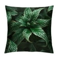 thumbnail image 1 of GOSMITH  Floral Throw Pillow Covers Realistic Peacock Feathers Blue Shiny Foliage Square Pillow Cases for Decorative Cushion Bed Couch Sofa, 1 of 5