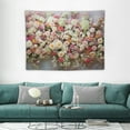 thumbnail image 1 of GOSMITH  Floral Wall Tapestry for Girls, Colorful Pink Yellow Rose Flower Hanging Bedroom, Romantic Spring Aesthetic Beach Blanket College Dorm Home Decor (71" W X 60" H), 1 of 7