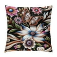 thumbnail image 1 of Leisuo Flower Decorative Throw Pillow Covers Watercolor Floral Farmhouse Cushion Cover Pink Yellow Purple Blue Tulip Pillow Case for Couch Sofa Home Decor White, 1 of 5