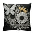 thumbnail image 1 of GOSMITH  Flowers, Gardener Entomology Butterflies, Insect Throw Pillow,  Multicolor, 1 of 5