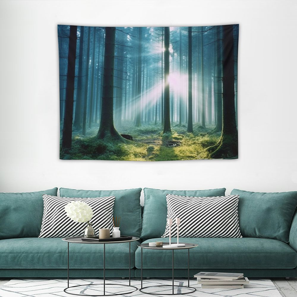 GOSMITH Forest Tapestry Home Decor Landscape Tapestry Living Room ...