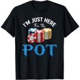 thumbnail image 1 of Leisuo Funny Design for Poker Fans - I'm Just Here for the Pot T-Shirt 158900-black, 1 of 4