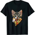 thumbnail image 1 of GOSMITH Funny Galaxy Cat Shirt | Space Cat Eat Pizza and Taco Shirt T-Shirt, 1 of 3