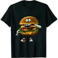 thumbnail image 1 of GOSMITH Funny Hamburger For Men Women Cheeseburger Fast Food T-Shirt, 1 of 3