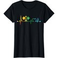 thumbnail image 1 of Leisuo Funny Pickleball Paddle Heartbeat Vintage Colors T-Shirt 145025-black, 1 of 3