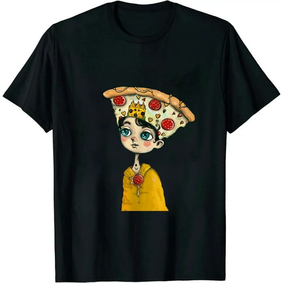 Leisuo Funny Pizza Queen Shirt pizza T-Shirt