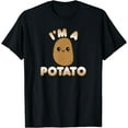 thumbnail image 1 of Leisuo Funny Potato Costume Cute Kawaii Style Smiling I'm A Potato T-Shirt 211448-black, 1 of 3
