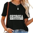 thumbnail image 1 of GOSMITH Georgia Gymnastics T-Shirt Women's Standard Short Sleeve Soft and Comfortable black, 1 of 5