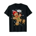 thumbnail image 1 of GOSMITH Gingerbread Man Oh Snap Christmas T-Shirt black, 1 of 5
