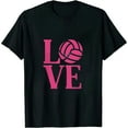 thumbnail image 1 of Leisuo Girls Love Volleyball Birthday Gift TShirt, 1 of 3