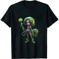 thumbnail image 1 of GOSMITH Green Steampunk Mechanical Chameleon Graphic T-Shirt black, 1 of 3