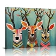 thumbnail image 1 of GOSMITH GreenBox Art + Culture Designer Deer Canvas Wall Art, 1 of 4