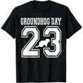 thumbnail image 1 of GOSMITH Groundhog Day 2024 Funny Football Jersey Style Graphic T-Shirt black, 1 of 3