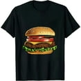 thumbnail image 1 of GOSMITH Hamburger Cheeseburger Burger Funny Fast Food Lover T-Shirt, 1 of 3