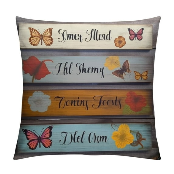 GOSMITH Happy Moments, Praise God, Inspirational Quotes, Bible Quotes, Best Christmas Birthday Gifts for Men & Women, Great Christian Gifts, Pillow Covers for Home Sofa Bed Room Office