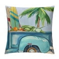 thumbnail image 1 of Leisuo Happy Summer Pillow Covers Watercolor Gnome Truck Throw Pillow Case Hello Sunshine Decorative Cushion Cover for Home Office Sofa Couch Garden, 1 of 5