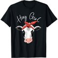 thumbnail image 1 of Leisuo Hay Girl Farmer Funny Cattle Cow Farm Lovers Gift Women Kids T-Shirt 95898-black, 1 of 3