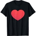 thumbnail image 1 of Leisuo Heart Valentines Day Shirt - Graphic Novelty Love Heart T-Shirt black, 1 of 5