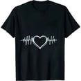 thumbnail image 1 of GOSMITH Heartbeat T Shirt for Women Cute Love Heart Graphic Tees Funny Print Shirts Short Sleeve Casual Summer Vacation Tee Tops, 1 of 3