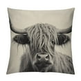 thumbnail image 1 of GOSMITH Highland Cow Print Lumbar Pillow Covers  Western Cowhide Cattle Ox Horn Hairy Rectangular Pillow Cases Grey White Throw Pillows Set of  Farmhouse Home Decor For Room Patio Couch Outdoor, 1 of 5